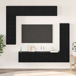 vidaXL Ensemble meuble TV 8 Pièces Chêne noir 80 x 30 x 30 cm