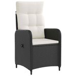 vidaXL Ensemble de repas extérieur 5 Pièces Noir et blanc crème