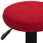 Vidaxl tabourets de bar 2 pcs rouge bordeaux velours