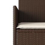 vidaXL Canapé de jardin 2 places avec table et coussins résine tressée
