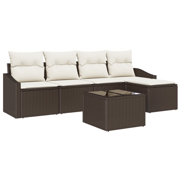 vidaXL Ensemble de salle à manger de jardin 5 pièces avec coussins en poly rattan gris