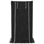 vidaXL Portant de bois de chauffage et housse de pluie acier galvanisé