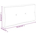 vidaXL Coussin de palette bleu clair 70x40x12 cm tissu