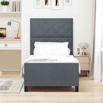 vidaXL Cadre de lit avec tête de lit Gris foncé 90 x 190 cm Velours