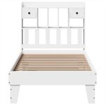 vidaXL Cadre de lit sans matelas blanc 90x190 cm bois de pin massif