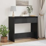vidaXL Table console chêne noir 89x41x76 5 cm bois d'ingénierie