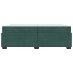 vidaXL Cadre de lit avec matelas Vert foncé 200 x 200 cm tissu