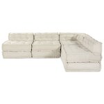 vidaXL Unité de canapé modulaire 4 Pièces Crème Tissu