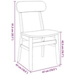 vidaXL Chaises à manger 2 Pièces blanc bois massif caoutchouc