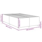 vidaXL Cadre de lit sans matelas gris foncé 120x200 cm tissu