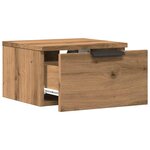 vidaXL Table de chevet murale chêne artisanal 34x30x20 cm