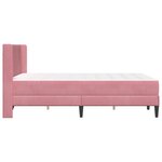 vidaXL Cadre de lit avec matelas Rose 120 x 200 cm Velours