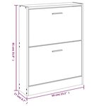 vidaXL Armoire à chaussures Noir 59x17x81 cm Bois d'ingénierie