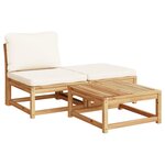 vidaXL Salon de jardin avec coussins 11 Pièces bois massif d'acacia