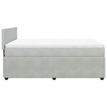 vidaXL Sommier à lattes de lit et matelas Gris clair 140x200cm Velours