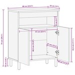 vidaXL Buffet avec étagère Marron 60 x 33 x 75 cm Bois d'acacia massif
