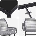 vidaXL Ensemble de salle à manger pour jardin 5 Pièces Gris polyrotin