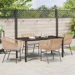 vidaXL Ensemble de salle à manger pour jardin 5 Pièces Marron Poly rotin