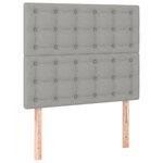 vidaXL Sommier à lattes de lit et matelas et LED Gris clair 80x200 cm