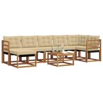 vidaXL Ensemble de canapés d'extérieur 8 Pièces Naturel et Beige