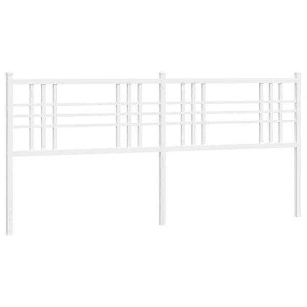 vidaXL Tête de lit de remplacement métal blanc 200 cm