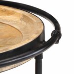 vidaXL Table d'appoint Ø55x60 cm bois de manguier massif