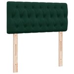 vidaXL Cadre de lit ottoman avec matelas vert foncé 80x200 cm velours