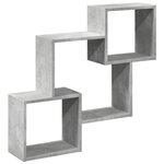 vidaXL Armoire murale 78x18x71 cm gris béton bois d'ingénierie