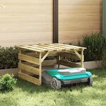 vidaXL Garage pour robot tondeuse Marron 84 x 80 x 56 cm Pin imprégné