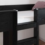 vidaXL Lit Superposé pour Enfants avec stockage Chêne noir 75 x 190 cm
