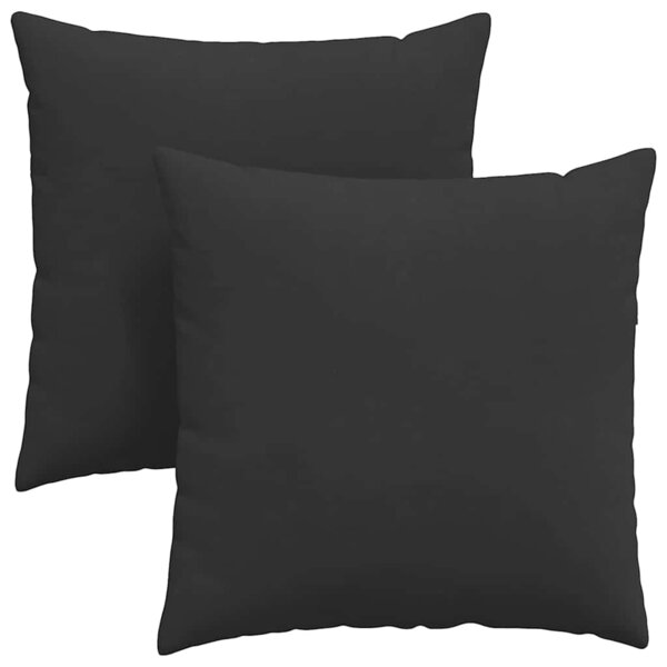 vidaXL Coussins de canapé 2 pc tissu Noir 80 x 80 cm