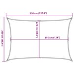 vidaXL Voile d'ombrage 160 g/m² Beige 2 5x3 5 m PEHD