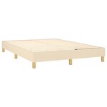 vidaXL Cadre de lit sans matelas crème 140x200 cm tissu
