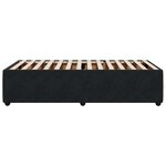 vidaXL Cadre de lit sans matelas noir 100x200 cm velours