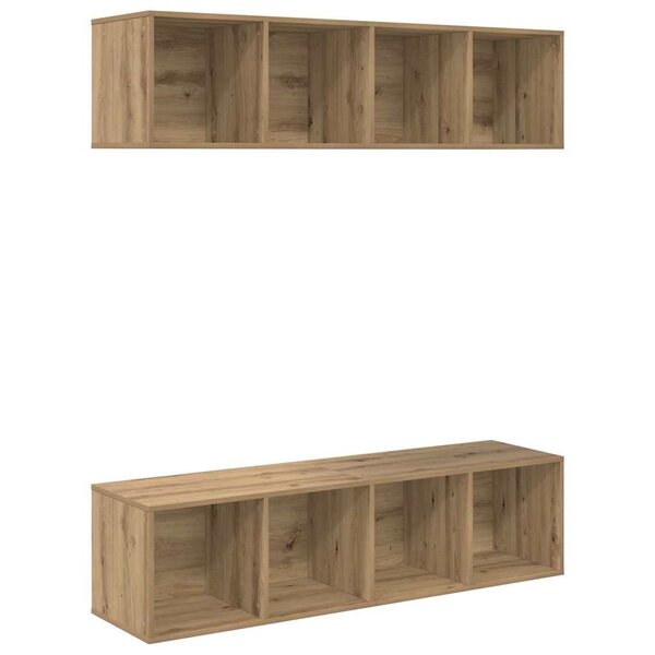 vidaXL Ensemble meuble TV 2 Pièces chêne artisanal 37 x 37 x 142.5 cm