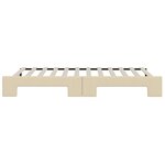 vidaXL Lit de jour avec lit gigogne crème 80x200 cm tissu