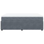 vidaXL Sommier à lattes de lit et matelas Gris foncé 160x200cm Velours