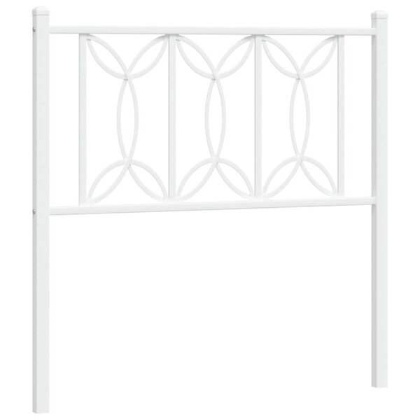 vidaXL Tête de lit de remplacement métal blanc 75 cm