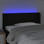 vidaXL Tête de lit à LED Noir 103x16x78/88 cm Tissu