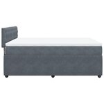 vidaXL Sommier à lattes de lit et matelas Gris foncé 140x190cm Velours