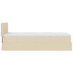 vidaXL Lit ottoman avec matelas crème 90x200 cm tissu