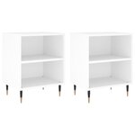 vidaXL Tables de chevet 2 Pièces blanc 40x30x50 cm bois d'ingénierie