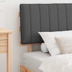 vidaXL Cadre de lit avec tête de lit rembourrée Gris foncé 90 x 200 cm