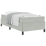 vidaXL Cadre de lit avec matelas Gris clair 80 x 200 cm tissu