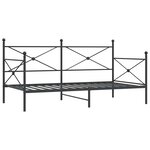 vidaXL Lit de repos sans matelas noir 100x200 cm acier
