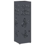 vidaXL Porte-parapluie Anthracite 15 5 x 15 5 x 49 cm Acier