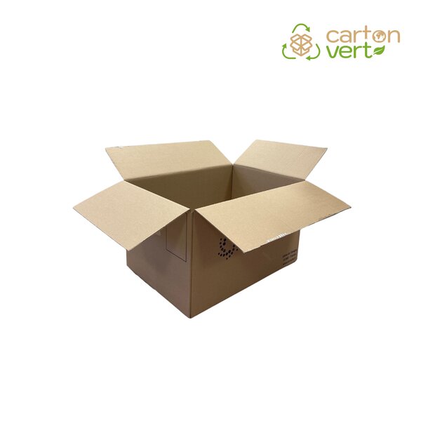 Carton réemployé - Kraft - Simple cannelure - 57 x 39 x 34 cm - Lot de 20
