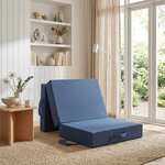 vidaXL Canapé-lit pliable 75 x 63 x 45 cm Bleu