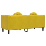 vidaXL Canapé avec coussins 2 places jaune velours