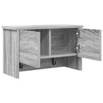 vidaXL Porte-manteau mural avec étagère Sonoma gris 50 x 20 x 30 cm